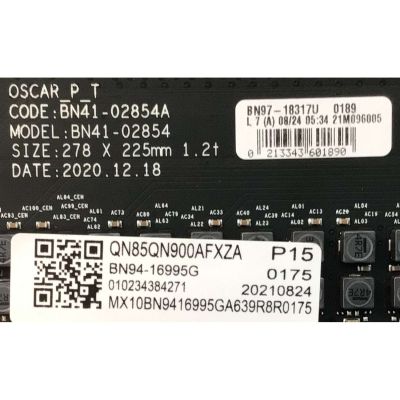 MAIN PARA SMAR TV SAMSUNG 4320p (8K) NUMERO DE PARTE BN94-16995G / BN41-02854A / BN41-02854 / BN97-18317U / PANEL CY-TA085JLAV5H / MODELO QN85QN900AF AD03 - Imagen 2